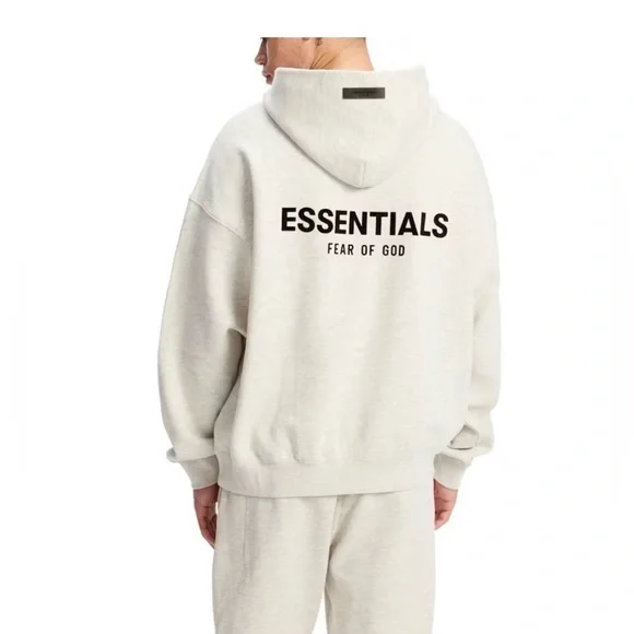 Essentials Light Oatmeal Hoodie and Sweatpants Set